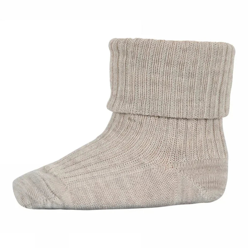 mp Denmark Socken Baumwolle "Beige Melange"