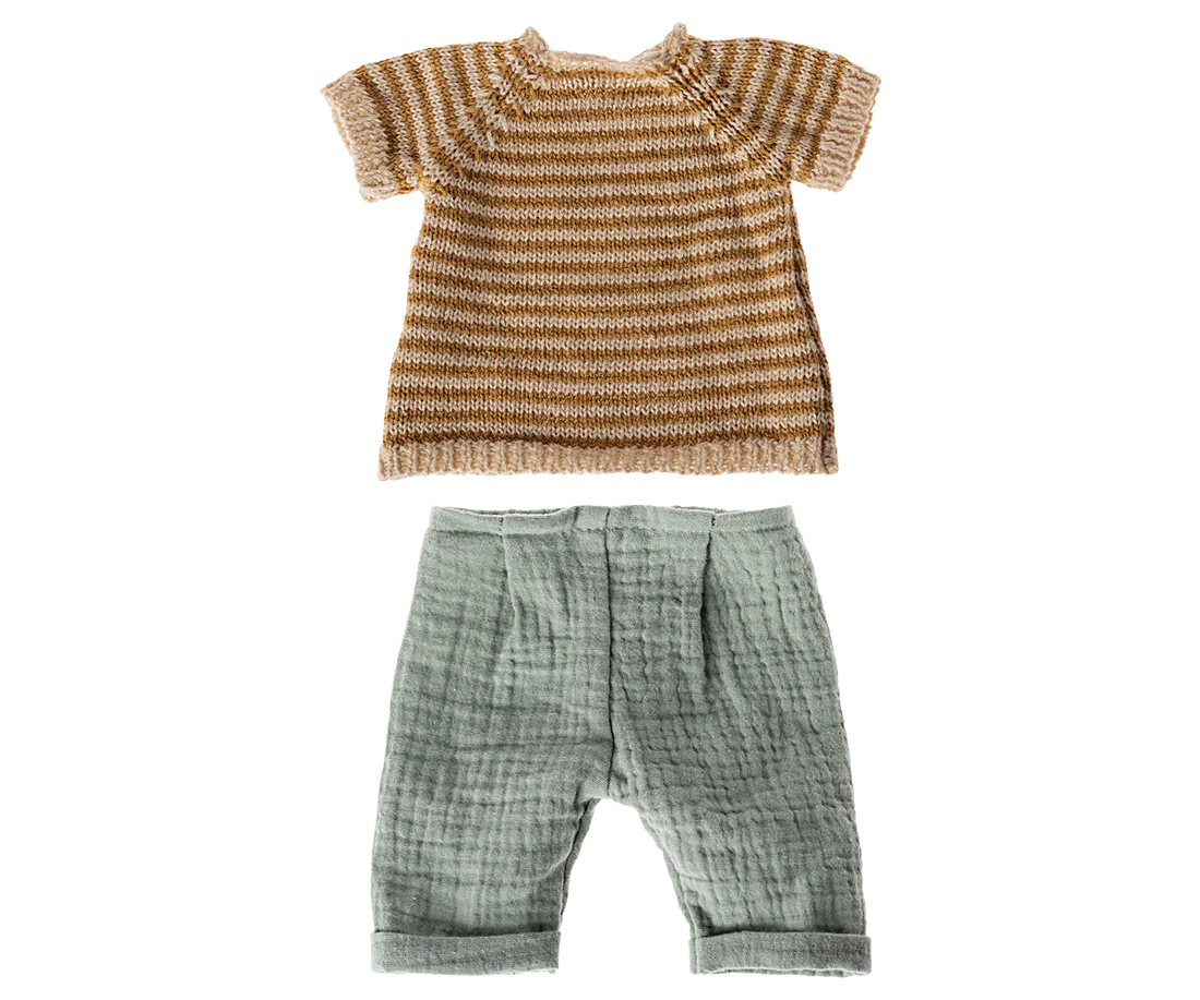 Maileg Kaninchen Größe 3 Classic -Strickhemd & Shorts