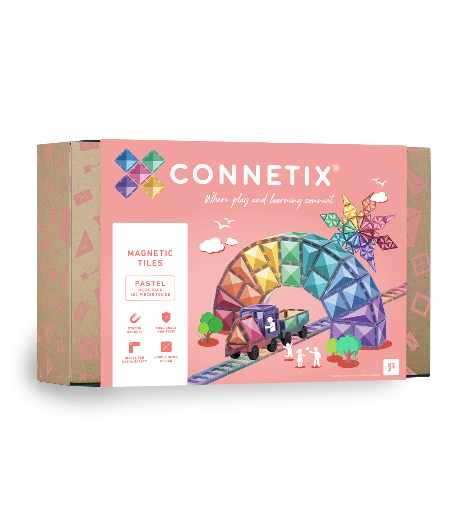 Connetix Magnetbausteine "Pastel Mega Pack" 202-teilig