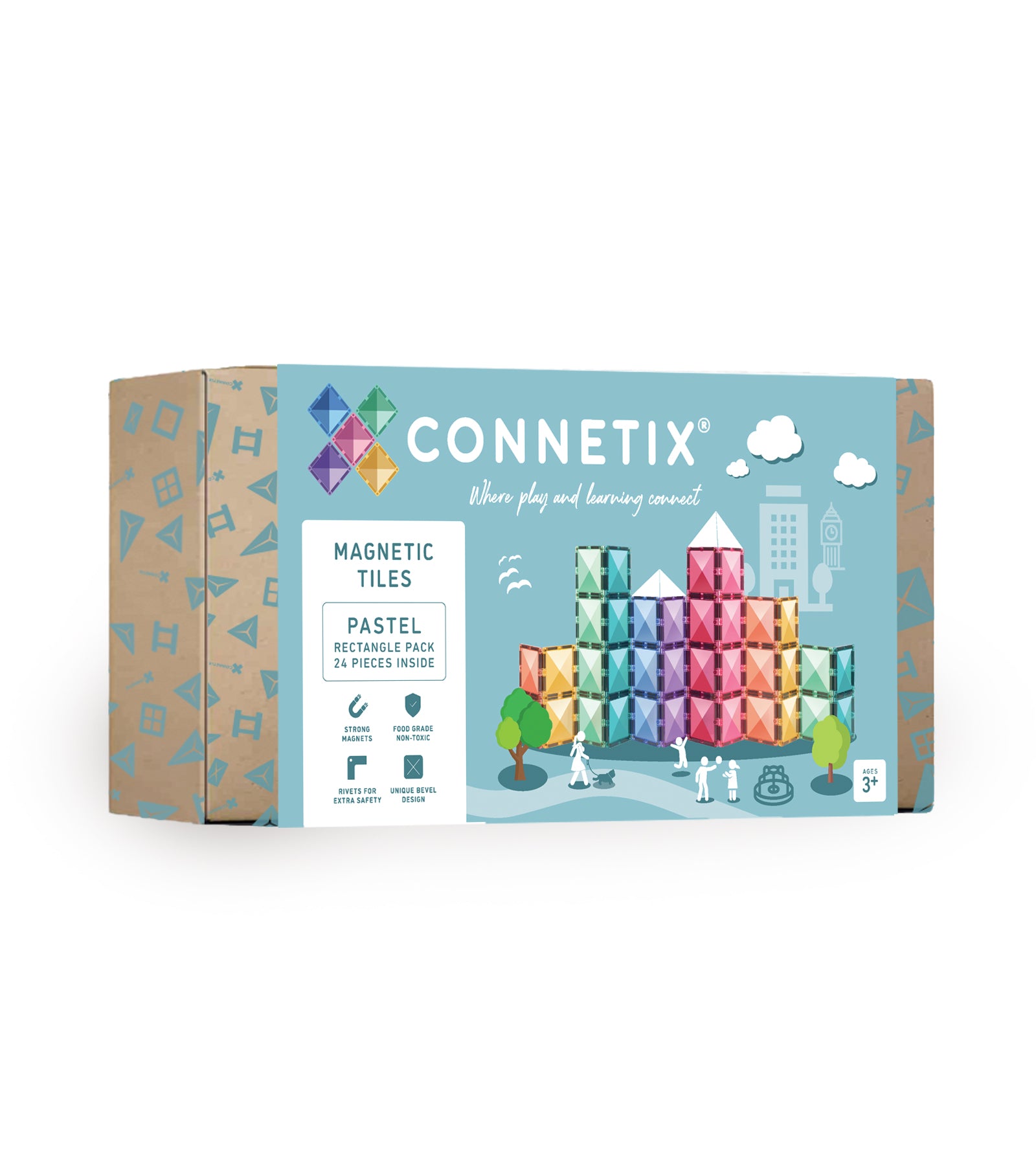 Connetix Magnetbausteine "Pastel Rectangle Pack" 24-teilig