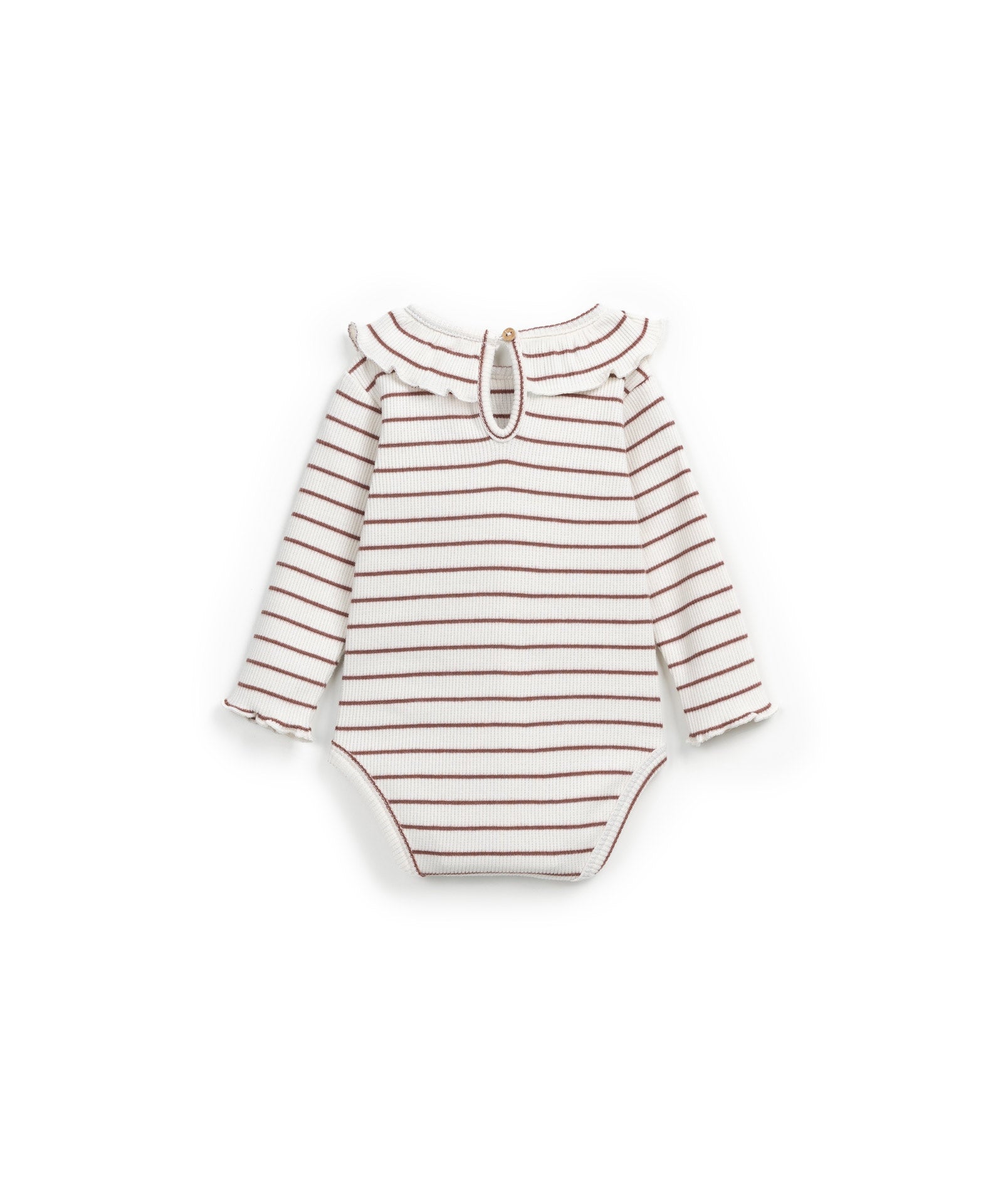 Play Up Striped Rib Body mit Kragen Firewood