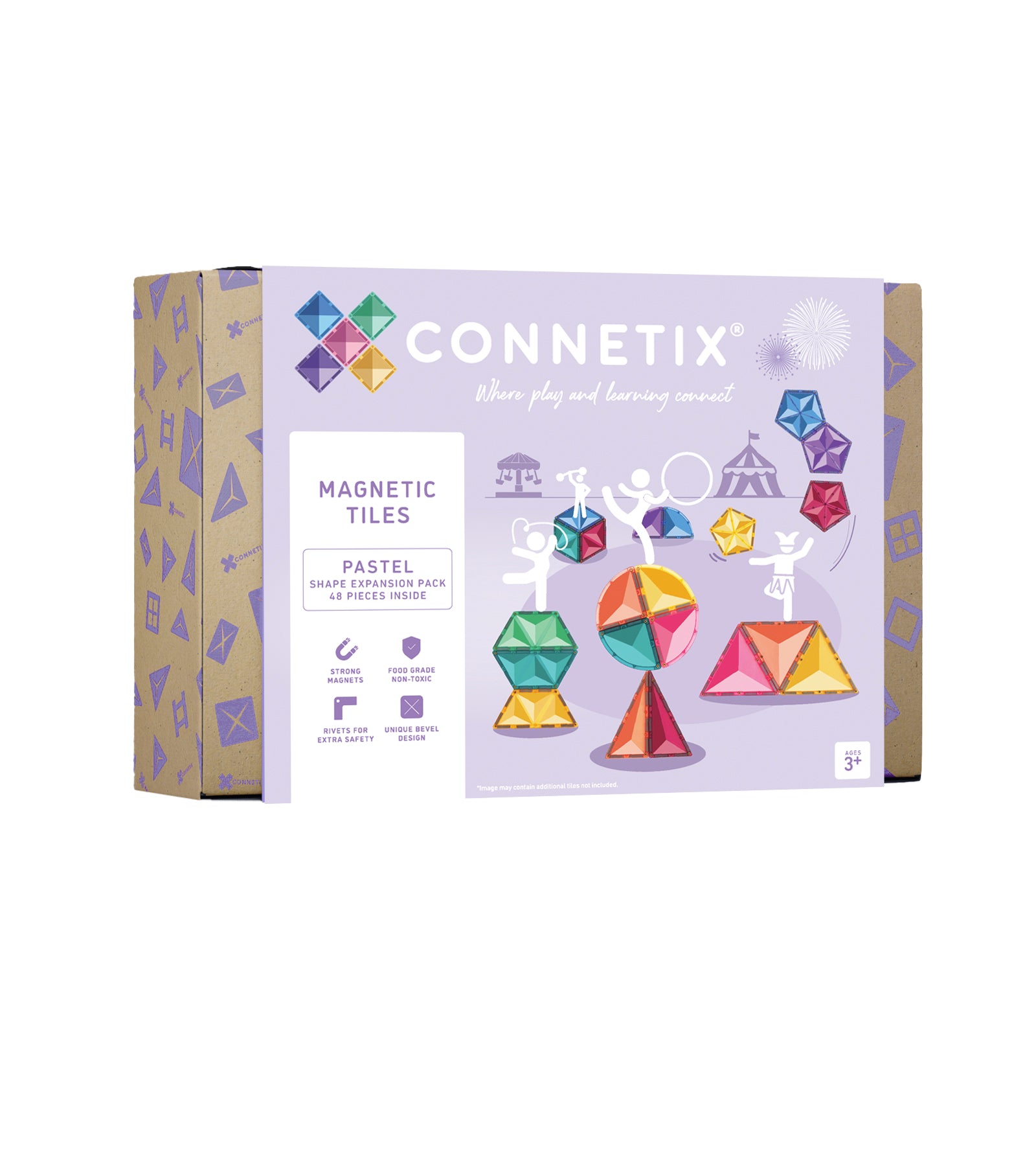 Connetix Magnetbausteine "Pastel Shape Expansion Pack" 48-teilig