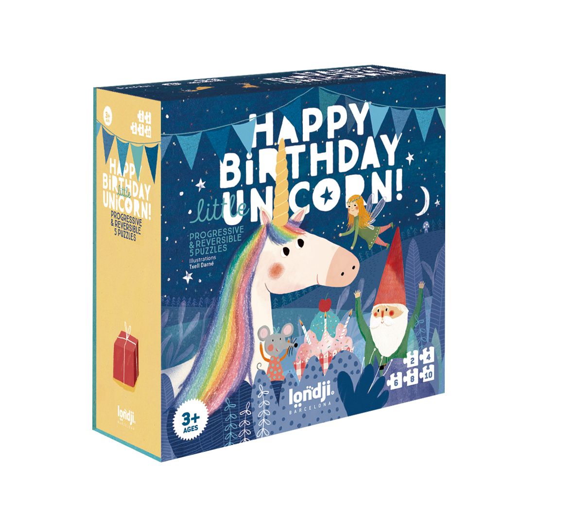 Londji Reversible Puzzle "Happy Birthday Unicorn"