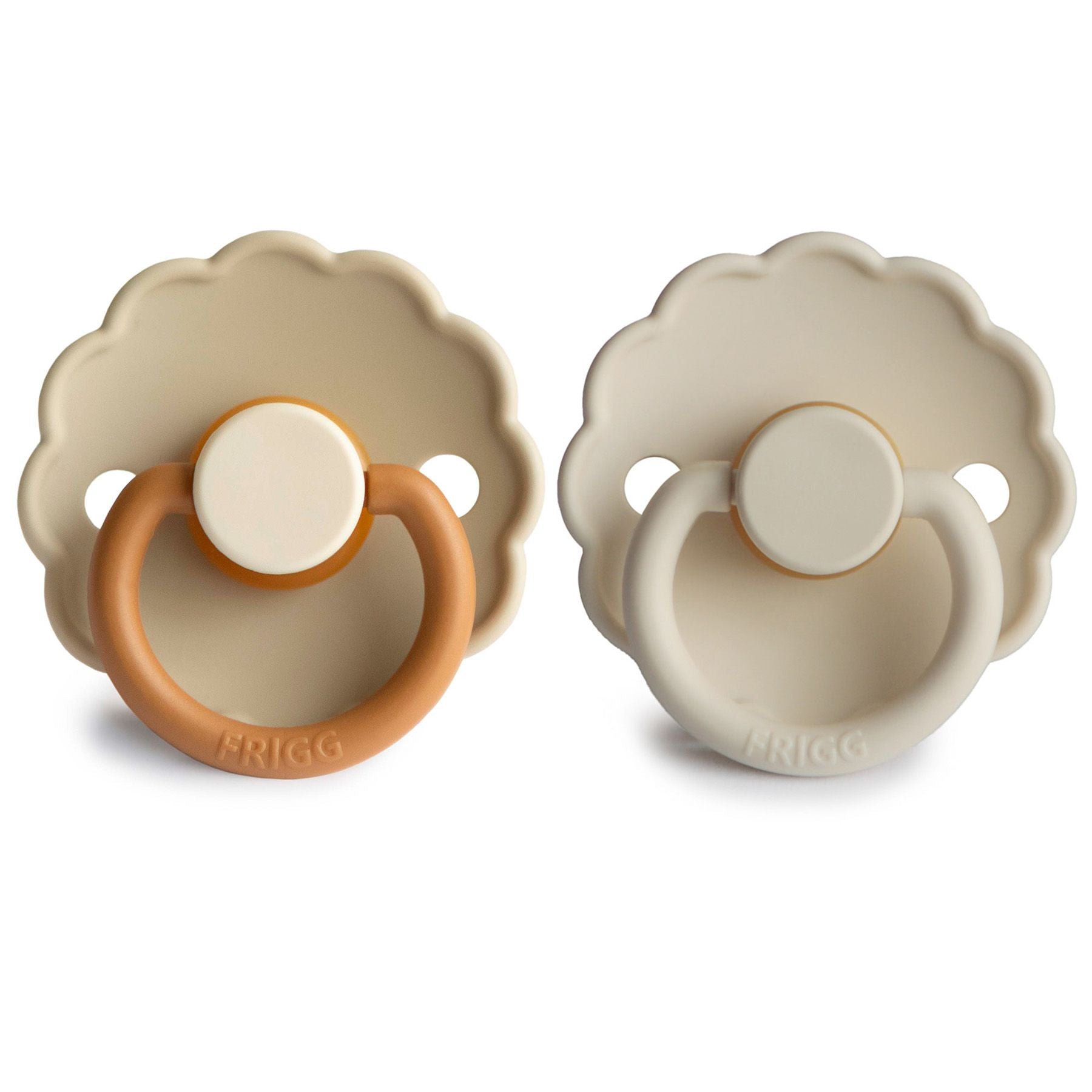 Frigg Pacifier Daisy - Latex  DUO | Desert / Cream