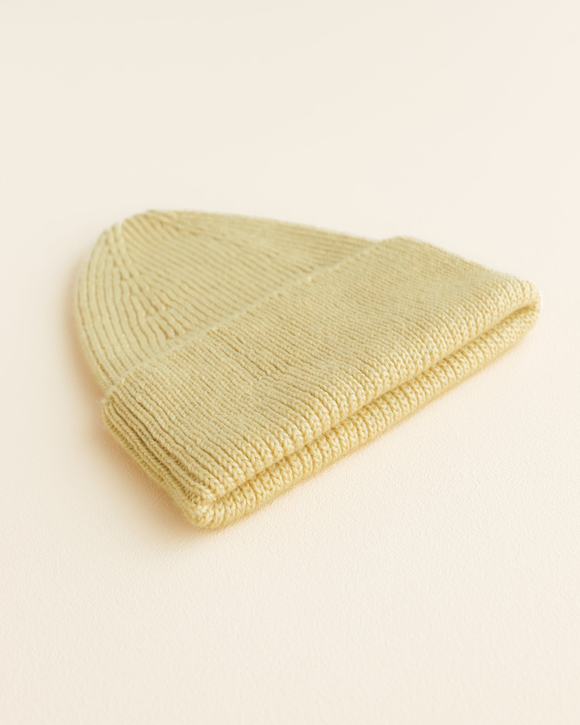 Hvid Kids Beanie "Fonzie" Light Yellow