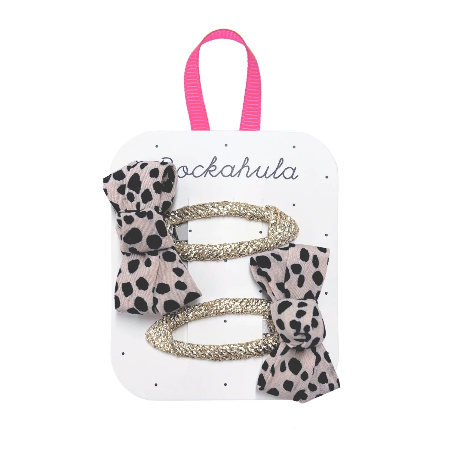 Rockahula Haarspangen -  Leopard Love Twisty Bow Clips