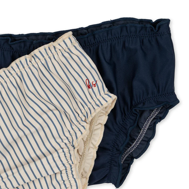 Konges Sløjd Baby Badehose "Collette" 2er Pack Blue Stripe