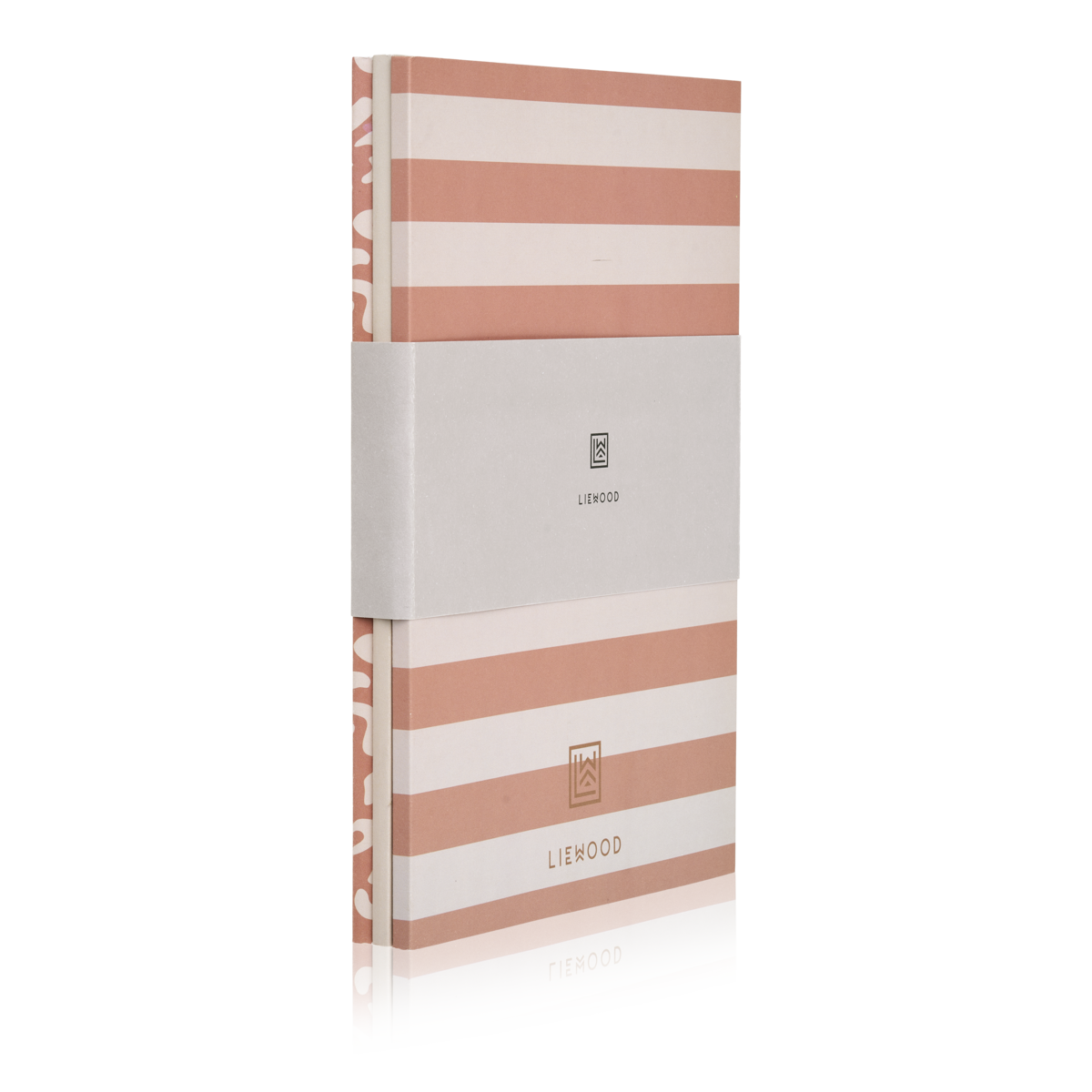 Liewood Notizbuch "Sidney" Peach/LeoMix 3-er Set