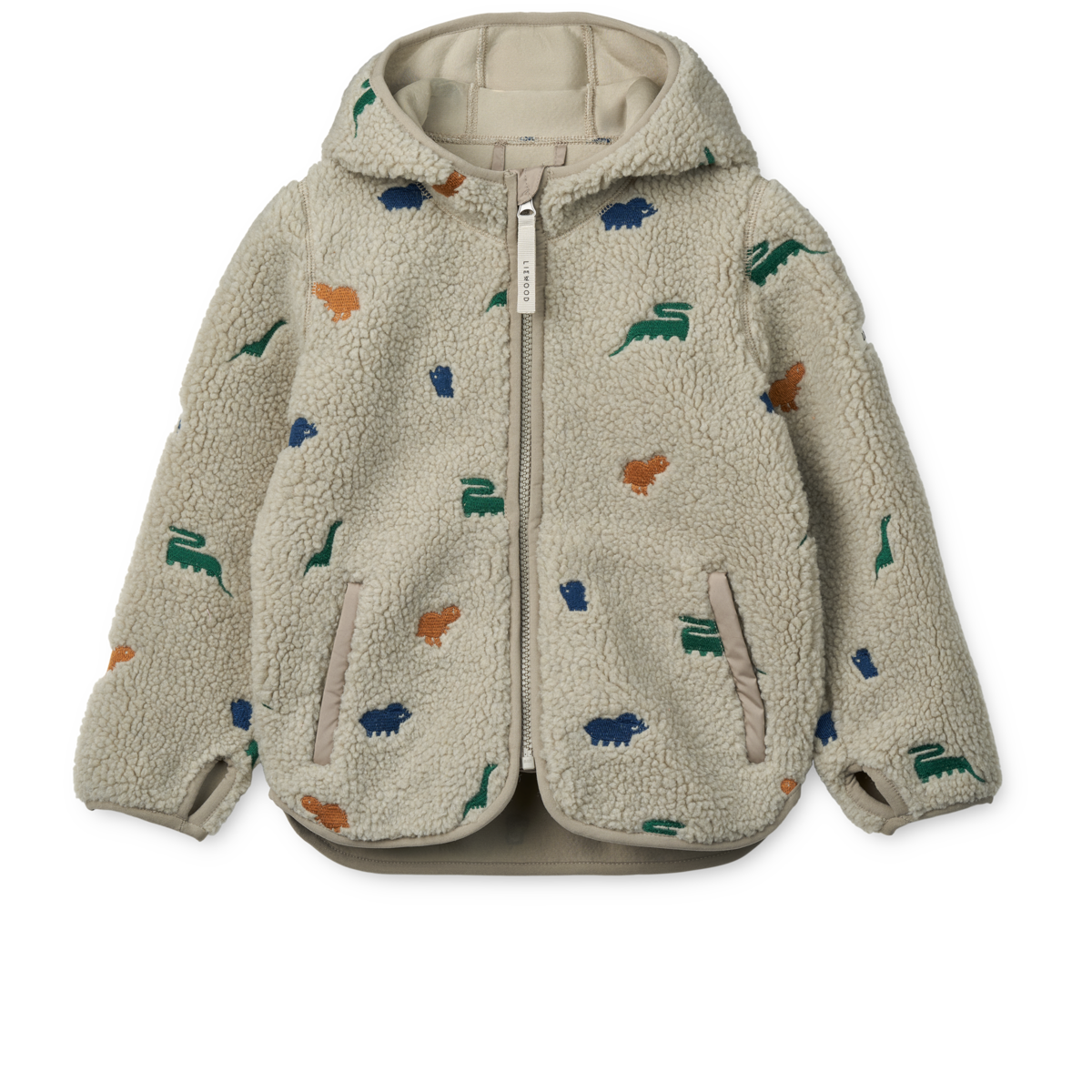 Liewood Jacke "Mara Pile" Dinosaur / Mist Embroidery