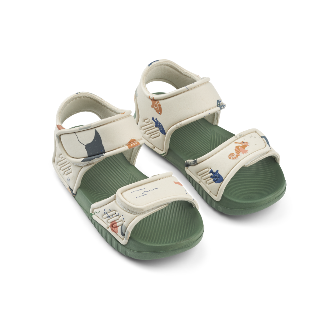 Liewood Kinder Bade Sandalen "Blumer" Sea Creature Sandy