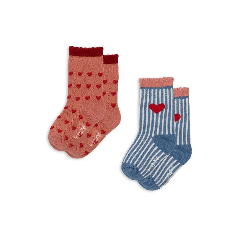 Konges Sløjd Socken "Jaquard Hearts" 2er Pack