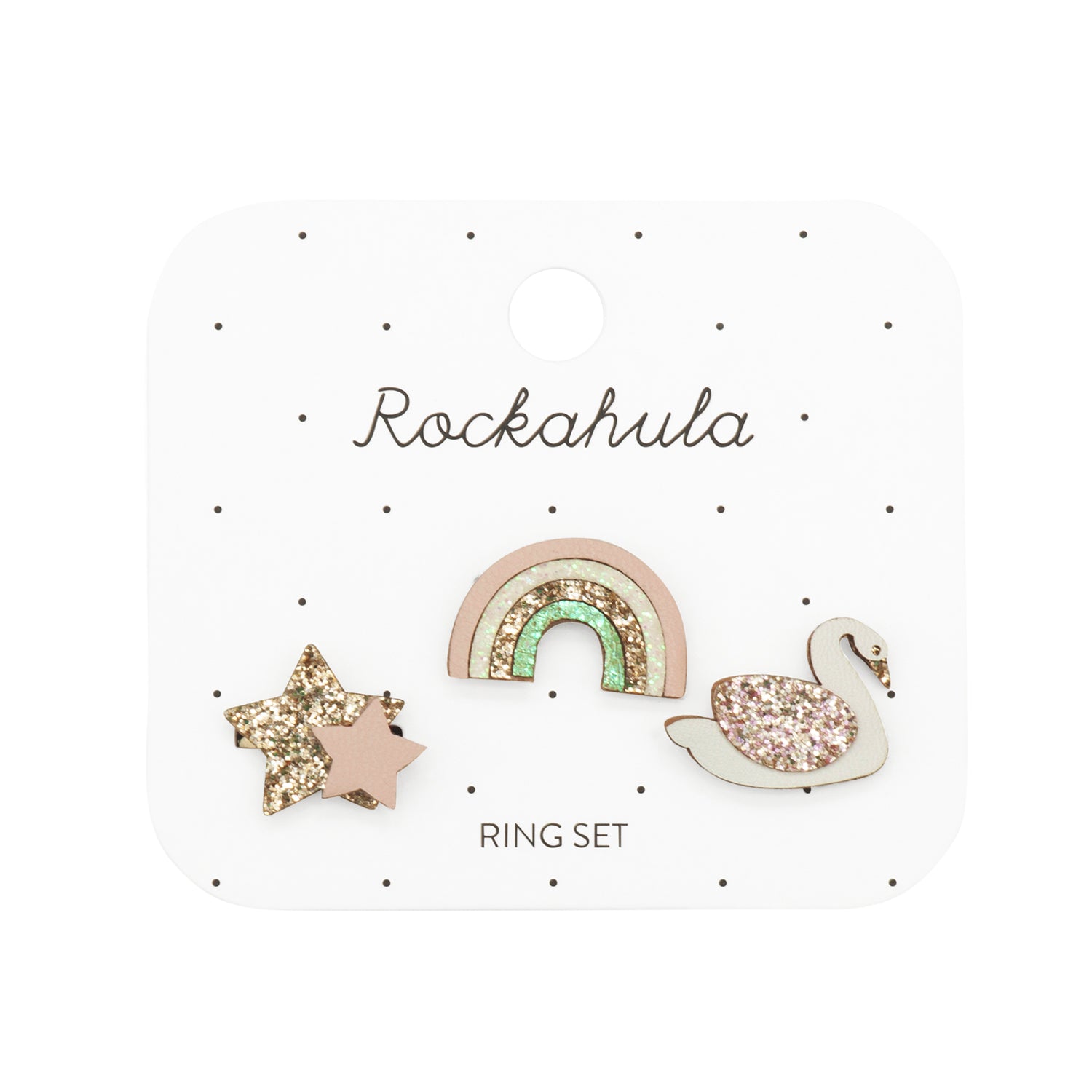 Rockahula Rainbow "Swan Ring Set"