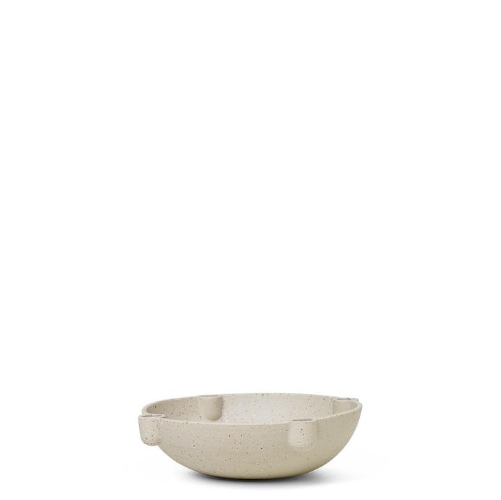 Ferm Living Kerzenhalter – Bowl Ceramic Light Grey