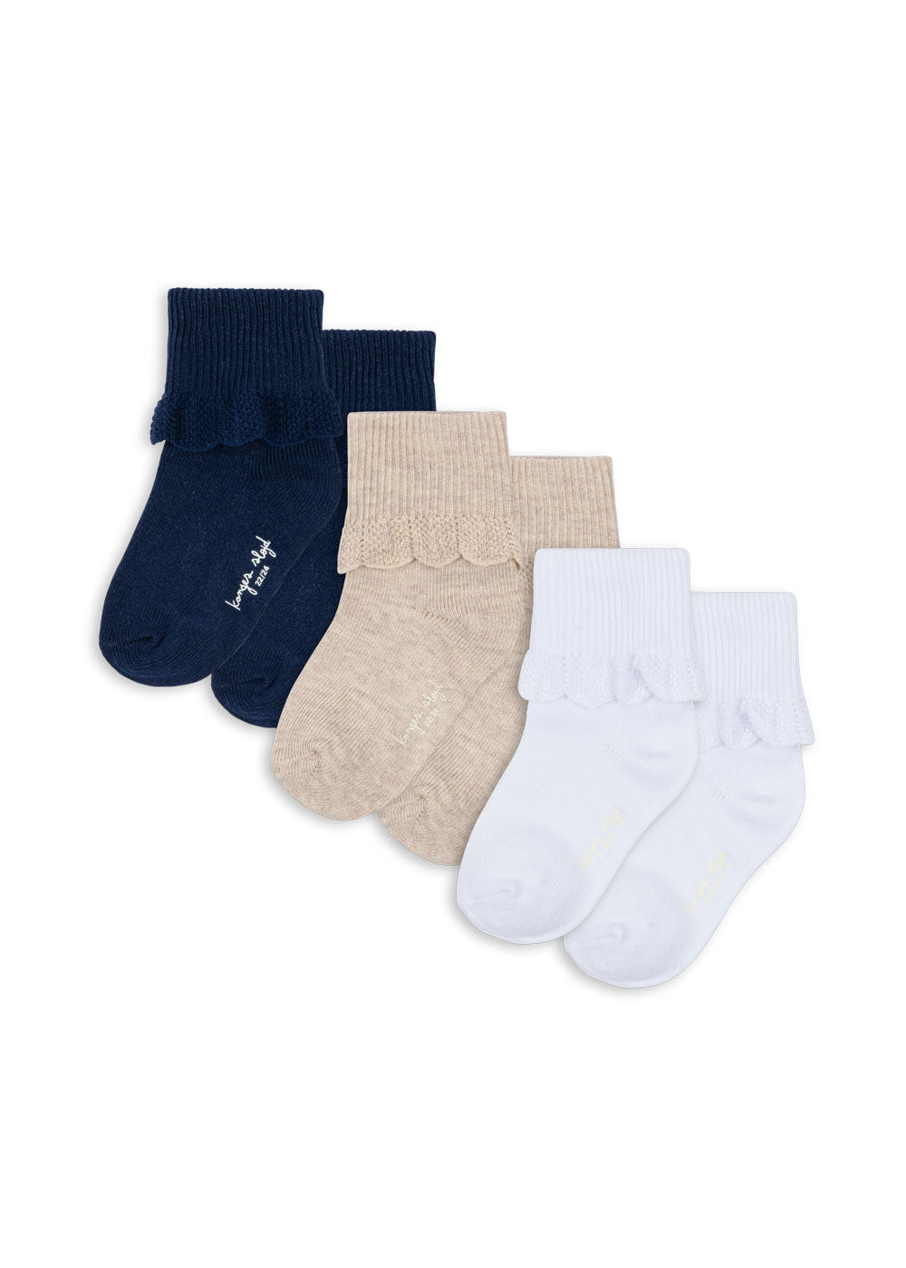 Konges Sløjd Socken "Frill" 3er Pack