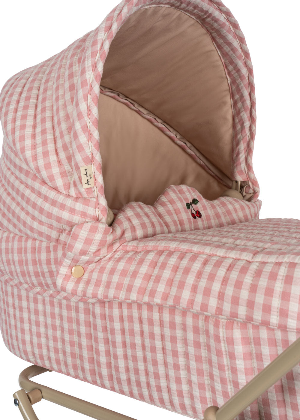 Konges Sløjd Puppen-Kinderwagen "Doll Pram Powder Pink Check"